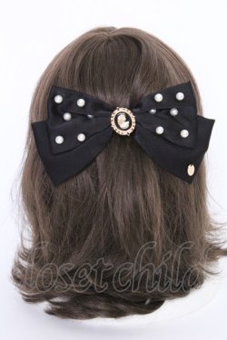 画像1: m petit by misako / AM*NIPLバレッタ  クロ T-25-07-14-017-LO-AC-IG-ZT
