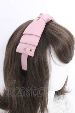 画像2: m petit by misako / NINA'sコラボ AM*NIリボンカチューシャ  ピンク T-25-07-14-020-LO-AC-IG-ZT