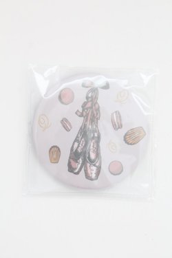 画像1: Q-pot. / ノベルティ缶ミラー  トゥシューズ柄 T-25-07-14-002-QP-ZA-IG-ZT
