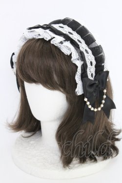 画像1: LOLITA他 / ヘッドドレスクリップ  クロ×シロ T-25-07-14-023-LO-AC-IG-ZT