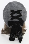 m petit by misako / AMクロミリボンベレー 57.5ｃｍ グレー T-25-07-14-025-LO-AC-OW-ZT