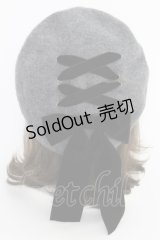 m petit by misako / AMクロミリボンベレー 57.5ｃｍ グレー T-25-07-14-025-LO-AC-OW-ZT-K016