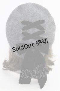 m petit by misako / AMクロミリボンベレー 57.5ｃｍ グレー T-25-07-14-025-LO-AC-OW-ZT-K016