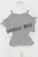 Ank Rouge / ビスチェデザインオフショルトップス  黒 T-25-07-17-025-CA-BL-HI-ZS