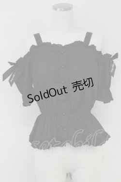 画像1: Ank Rouge / ビスチェデザインオフショルトップス  黒 T-25-07-17-025-CA-BL-HI-ZT