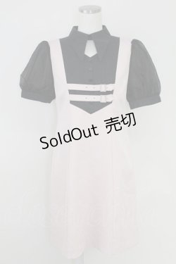 画像1: EAT ME / ダブルベルトドッキングワンピース  ピンクｘ黒 T-25-07-17-029-LO-OP-AS-ZS
