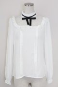Ank Rouge / TOPドットチュール切替トップス  白 T-25-07-17-003-CA-TO-HI-ZT