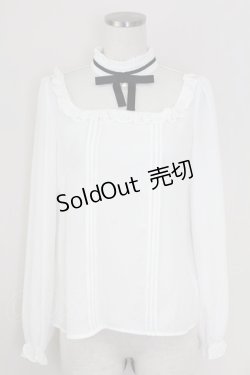 画像1: Ank Rouge / TOPドットチュール切替トップス  白 T-25-07-17-003-CA-TO-HI-ZS