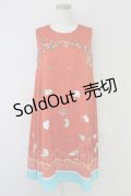 Cherir la femme franche lippee / いたずらねこノースリーブワンピース  オレンジ T-25-07-17-038-LO-OP-HI-ZS