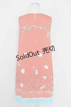 画像2: Cherir la femme franche lippee / いたずらねこノースリーブワンピース  オレンジ T-25-07-17-038-LO-OP-HI-ZS