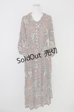 画像1: PINK HOUSE /いちごプリントワンピース  黒 T-25-07-17-039-LO-OP-AS-ZT313