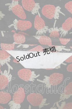 画像4: PINK HOUSE /いちごプリントワンピース  黒 T-25-07-17-039-LO-OP-AS-ZT313