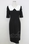 画像1: EAT ME / ダブルバイカラータイトワンピース  黒 T-25-07-17-046-LO-OP-HI-ZT302 (1)