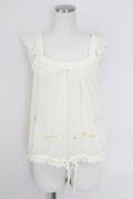 Franche Lippee / 刺繍シースルートップス  アイボリー T-25-07-17-004-LO-TO-HI-ZT