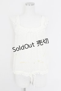 Franche Lippee / 刺繍シースルートップス  アイボリー T-25-07-17-004-LO-TO-HI-ZS