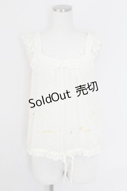 画像1: Franche Lippee / 刺繍シースルートップス  アイボリー T-25-07-17-004-LO-TO-HI-ZT