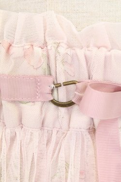 画像3: axes femme / プリーツチュール重花柄スカート  ピンク T-25-07-17-050-AX-SK-AS-ZS