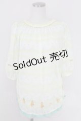 Franche Lippee / 刺繍シースルートップス  黄 T-25-07-17-006-LO-TO-HI-ZS