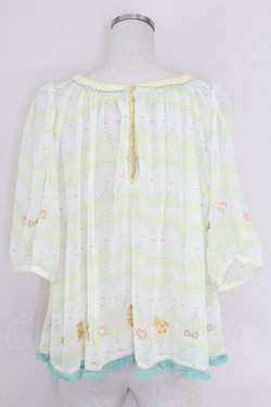 画像2: Franche Lippee / 刺繍シースルートップス  黄 T-25-07-17-006-LO-TO-HI-ZT