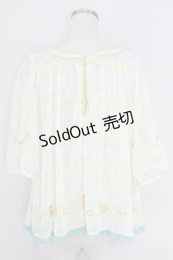 画像2: Franche Lippee / 刺繍シースルートップス  黄 T-25-07-17-006-LO-TO-HI-ZS