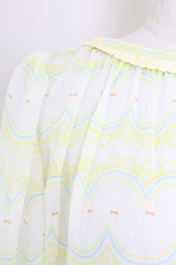 画像4: Franche Lippee / 刺繍シースルートップス  黄 T-25-07-17-006-LO-TO-HI-ZT