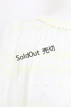 画像4: Franche Lippee / 刺繍シースルートップス  黄 T-25-07-17-006-LO-TO-HI-ZS