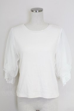 画像1: LOLITAその他(お買取対象外) / 袖チュール切替ニットトップス  ピンク T-25-07-17-009-LO-TO-HI-ZT