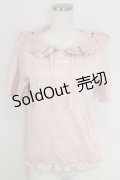 PINK HOUSE / ピコフリルフードカットソー  ピンク T-25-07-17-011-LO-TO-AS-ZT