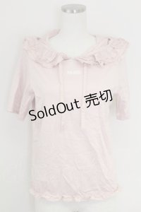 PINK HOUSE / ピコフリルフードカットソー  ピンク T-25-07-17-011-LO-TO-AS-ZS