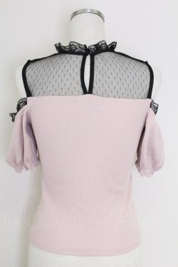画像2: Ank Rouge / オフショルリブトップス  ピンク T-25-07-17-013-CA-TO-HI-ZT