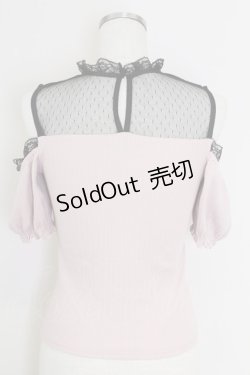 画像2: Ank Rouge / オフショルリブトップス  ピンク T-25-07-17-013-CA-TO-HI-ZS
