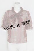 titty&Co. / ボウタイタータンチェックトップス  ワインXブラウン T-25-07-17-016-LO-BL-HI-ZS