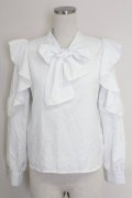 evelyn / フリルブラウス  白 T-25-07-17-002-LO-BL-AS-ZT