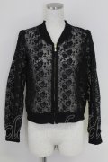 axes femme POETIQUE / フラワーレースシアーブルゾン  黒 T-25-07-17-020-AX-TO-AS-ZT