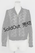 axes femme POETIQUE / フラワーレースシアーブルゾン  黒 T-25-07-17-020-AX-TO-AS-ZI