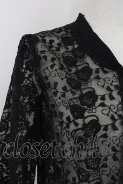 画像3: axes femme POETIQUE / フラワーレースシアーブルゾン  黒 T-25-07-17-020-AX-TO-AS-ZT