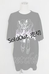 (買取対象外) / ガールプリントTシャツ  黒 T-25-07-17-022-LO-TS-HI-ZS