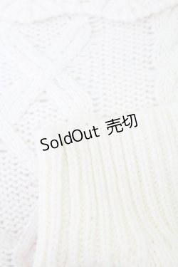 画像5: axes femme / 袖編み上げオフタートルニット  オフホワイト T-25-07-22-002-AX-TO-SA-ZT