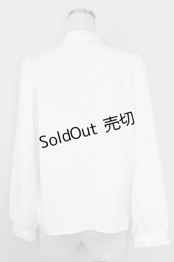 画像2: NOEMIE / ゴシック刺繍ボウタイフリルブラウス M ホワイト T-25-07-22-001-LO-BL-SA-ZT