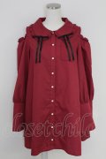 Ank Rouge / シャツワンピース M レッド T-25-07-22-005-CA-BL-SA-ZT