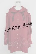 Ank Rouge / シャツワンピース M レッド T-25-07-22-005-CA-BL-SA-ZT