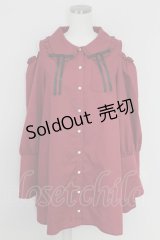 Ank Rouge / シャツワンピース M レッド T-25-07-22-005-CA-BL-SA-ZT