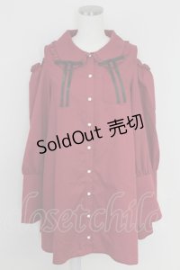 Ank Rouge / シャツワンピース M レッド T-25-07-22-005-CA-BL-SA-ZT