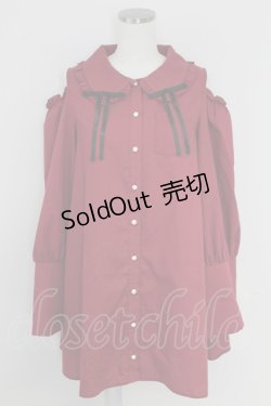 画像1: Ank Rouge / シャツワンピース M レッド T-25-07-22-005-CA-BL-SA-ZT