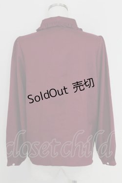 画像2: LOLITAその他(お買取対象外) / リボンタイ付きフリル襟ブラウス M ボルドー T-25-07-22-006-LO-BL-SA-ZT