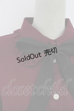 画像3: LOLITAその他(お買取対象外) / リボンタイ付きフリル襟ブラウス M ボルドー T-25-07-22-006-LO-BL-SA-ZT