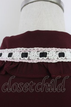 画像3: Ank Rouge / ハシゴレースワンピース M ワイン T-25-07-22-007-CA-OP-SA-ZT