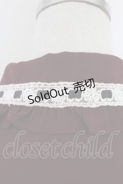 画像3: Ank Rouge / ハシゴレースワンピース M ワイン T-25-07-22-007-CA-OP-SA-ZT375