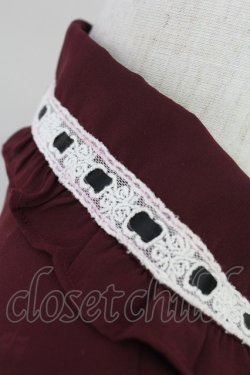 画像4: Ank Rouge / ハシゴレースワンピース M ワイン T-25-07-22-007-CA-OP-SA-ZT