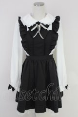 Secret Honey / エプロン風ドッキングワンピース 2 ブラック T-25-07-22-009-CA-OP-SA-ZT375